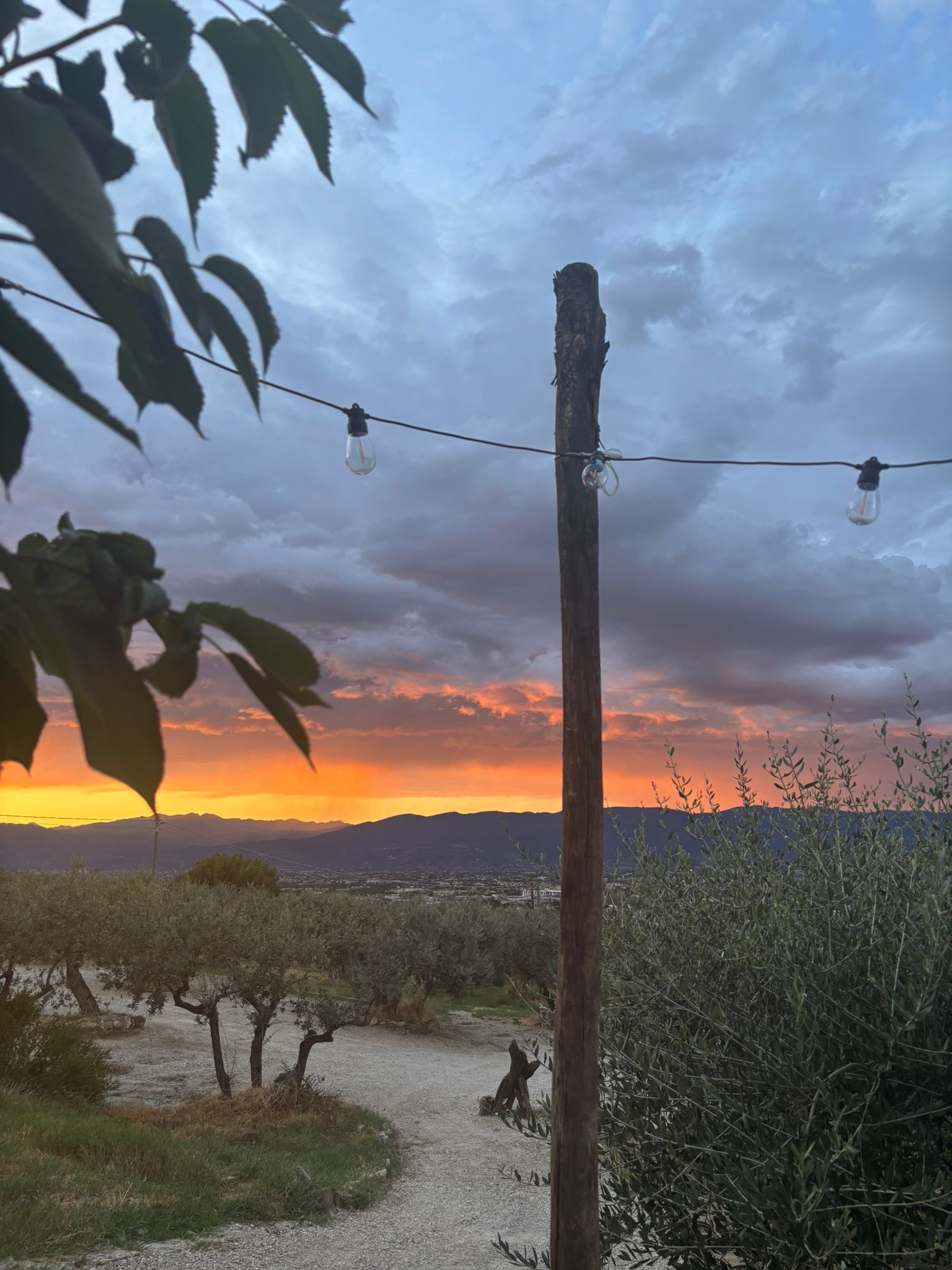 Panorama al tramonto